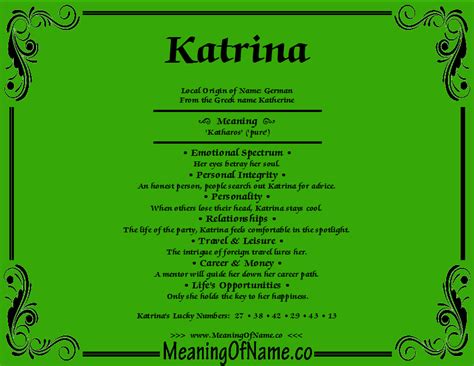 spiritual meaning of the name katrina